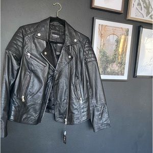 Women’s Motto Jacket,plus size 18,Black, Leather NWT,